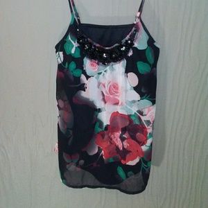 Beautiful Size Small Floral Beaded Top